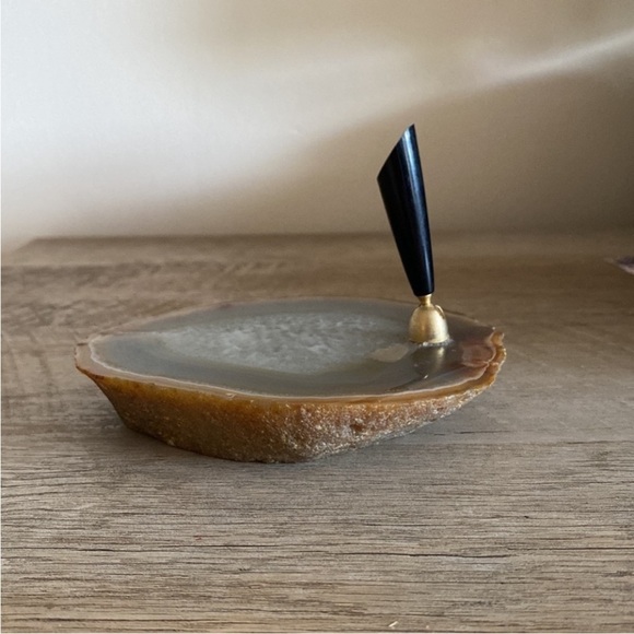 Agate Pen Holder Naturalism Office Decor Desk Pen Graduation Gift Hand Crafted - Picture 4 of 9